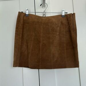 Authentic suede mini skirt